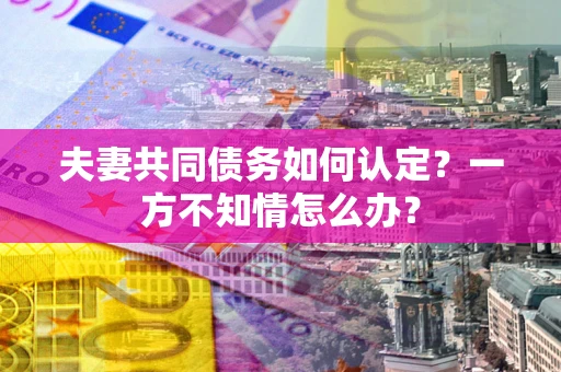 北京夫妻共同债务如何认定？一方不知情怎么办？
